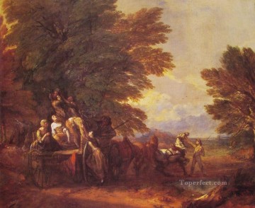  Harvest Painting - The Harvest Wagon landscape Thomas Gainsborough